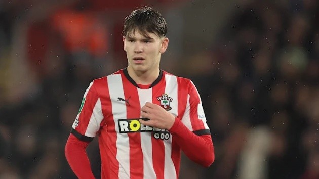 Tài năng trẻ Tyler Dibling của Southampton được đánh giá cao