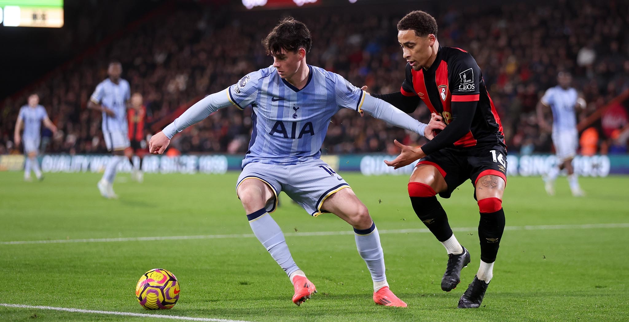Thống kê phạt góc cả trận của Tottenham và Bournemouth, hỗ trợ nhận định